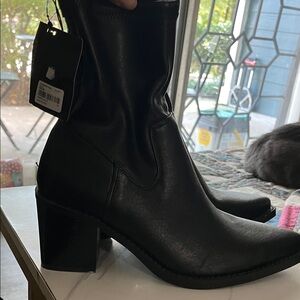 Forever 21 Black Heeled Boots